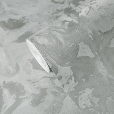 Modern Gray silver metallic faux silk fabric imitation Textured plain wallpaper