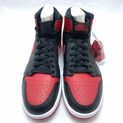 Nike Air Jordan 1 Retro High BRED 2013 OG Men's Shoes Black/Red