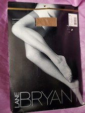 Lane Bryant Daysheer Hosiery Pantyhose Beige Sz A Nylon Reinforced Toe Stockings