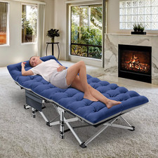 Oversized Folding Bed Cot Rollaway Guest Bed For Adult Sleep With Mattress