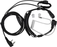 Earpiece Headset for 2 Pin Two Way Radio Kenwood BAODEENG Linton WOUXUN Radio