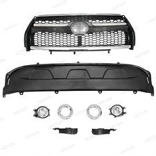 For RAV4 2009-12 Limited Bumper Upper Grille w/Chrome Trim+ Lower Cover/Fog lamp