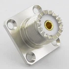 4x SO239 UHF Female Chassis Socket Squi Flange Panel Mount Bulkhead 4 Hole PL259