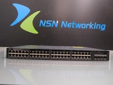 Cisco 3650 WS-C3650-48FQM-S 48-Port 4X10G Gigabit PoE+ Switch w/ Rack Ears