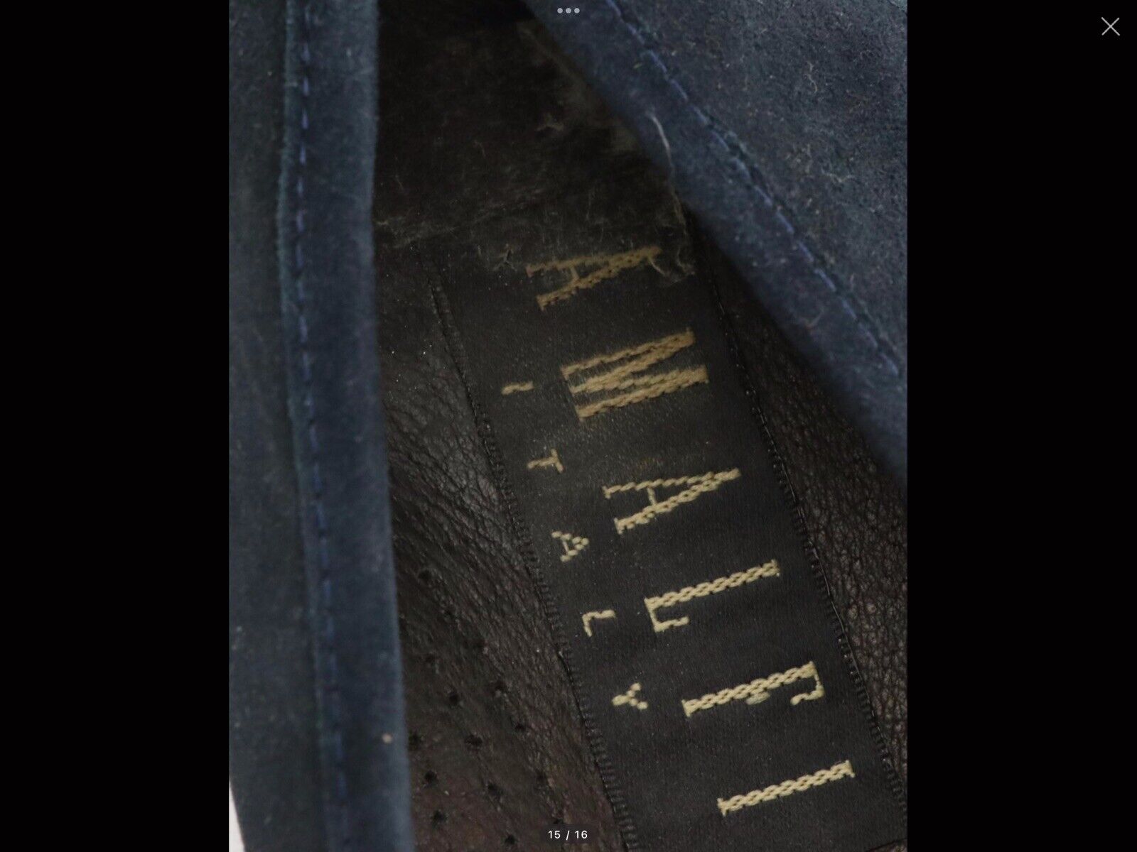 Amalfi Suede Loafers Sz 9 AA, Blue Suede Shoes Sl… - image 3