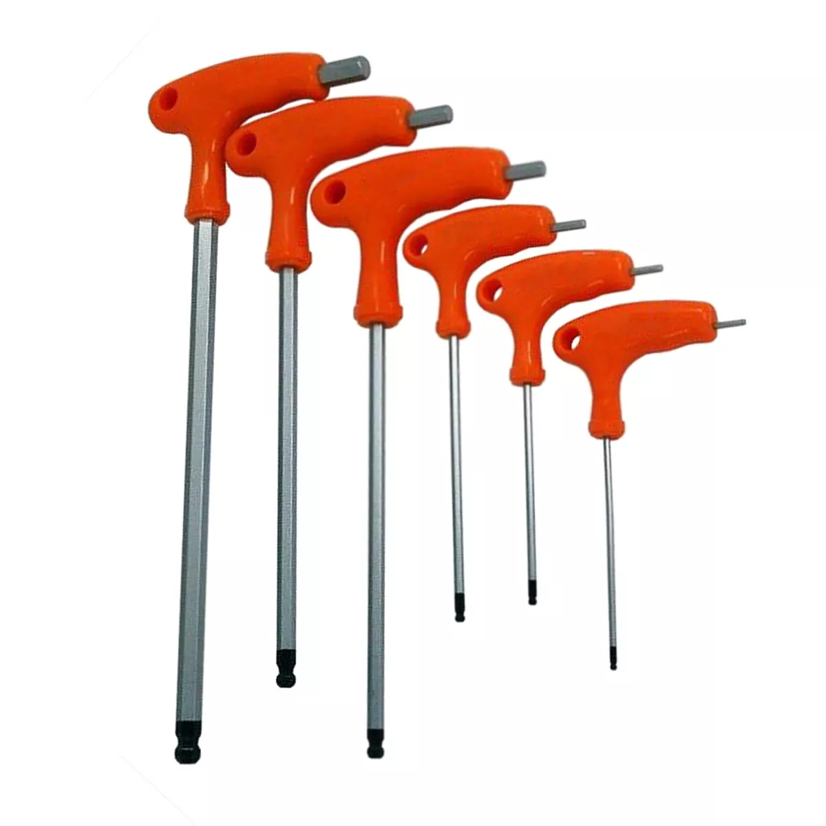 T-Handle Ball Ended Hex Key Set 6 PC Hexagon Allen Key Ball Point