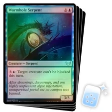 FOIL WORMHOLE SERPENT X4 Strixhaven: School Of Mages STX Magic MTG MINT CARD