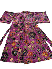 Natori Abstract Kimono Robe Long Belted Caftan Lounge Wear Size M