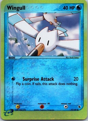 Pokemon Wingull 77/109 Reverse Holo EX Ruby & Sapphire - MP