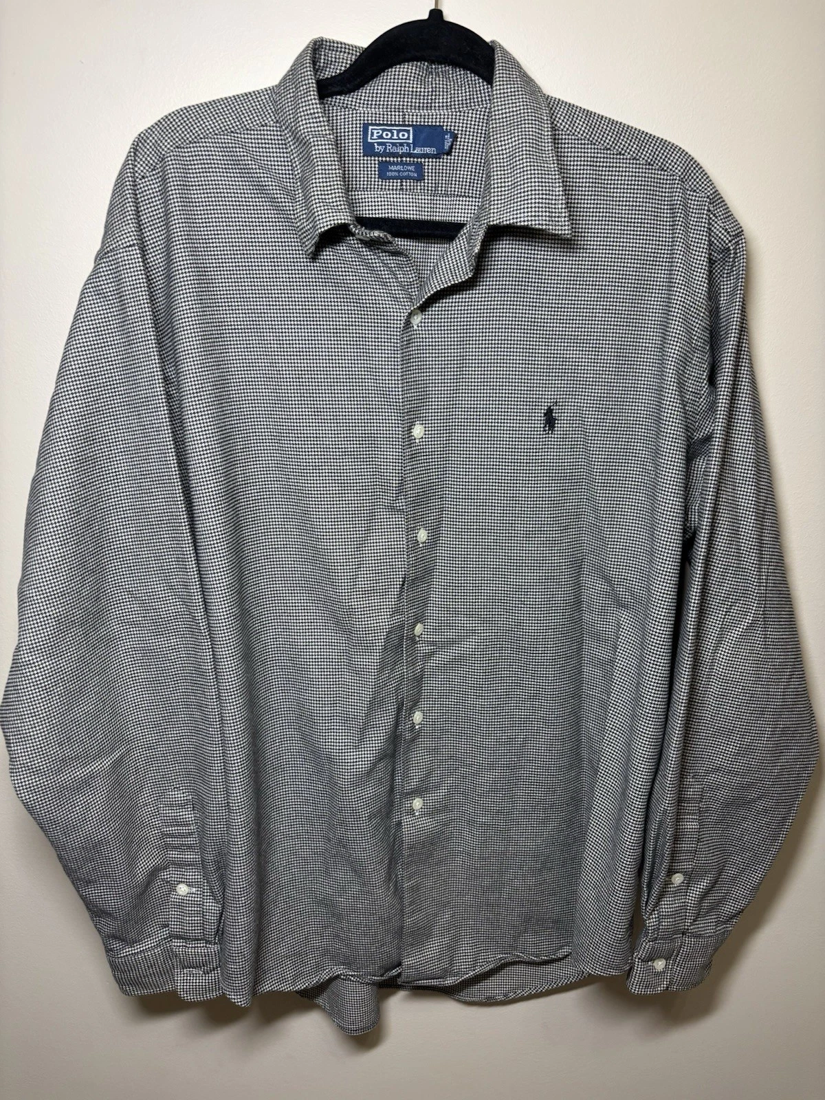 Polo Ralph Lauren Men's Casual Button Down, Sz XL, 100% Cotton Marlowe Very Soft