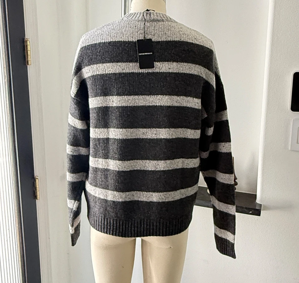 Emporio Armani Grey GA Print Men's crewneck sweater,  all sizes - Image 4 of 4