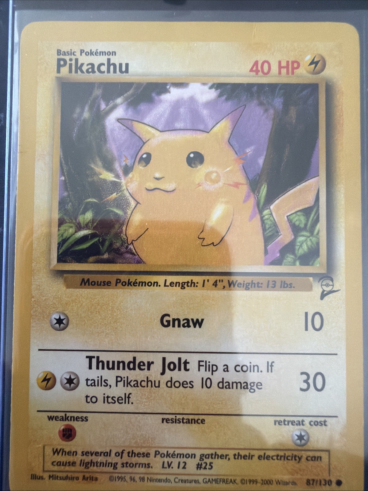 Pokémon Pikachu TCG Base Set 2 Unlimited Common Card 87/130