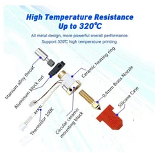 Ceramic Heating Block Kit High  Speed Printing Hot End with Thermistor