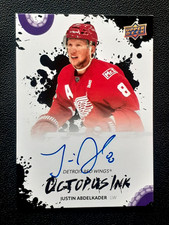 JUSTIN ABDELKADER 2025-26 UD DETROIT RED WINGS CENTENNIAL OCTOPUS INK OIJA 39127
