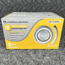 LITHONIA 383-305 White Recessed Gimbal Light Kit 3” 50W NEW