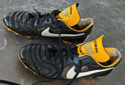 Nike Tiempo 94 premier cleats Black/White/Del Sol/Gold 1994
