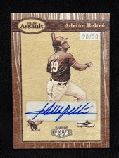 ADRIAN BELTRE TEXAS RANGERS 2025 LEAF LUMBER GRAIN ASSAILT AUTOGRAPH AUTO #20/30