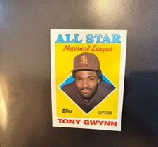 Vintage Topps Baseball card, Tony Gwynn, All Star, National League