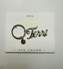 Personalite Marina De Buchi Gold Tone Bag Charm Key Ring Key Chain Terri
