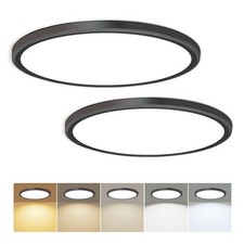 2 PCS 3200LM LED Flush Mount Ceiling Light 28W 12 Inch 5CCT Slim 0.87 Inch