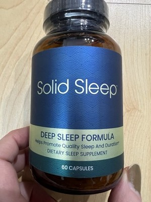 Solid Sleep Deep Sleep Formula Magnesium Inositol L-Theanine 60 Capsules