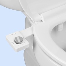 TUSHY Fresh Dual Nozzle Cool Water Bidet Slim Toilet Seat Attachment: Chrome