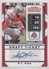 2020 Panini Contenders Draft Picks College Ticket Blue Foil KJ Hill Auto zw9