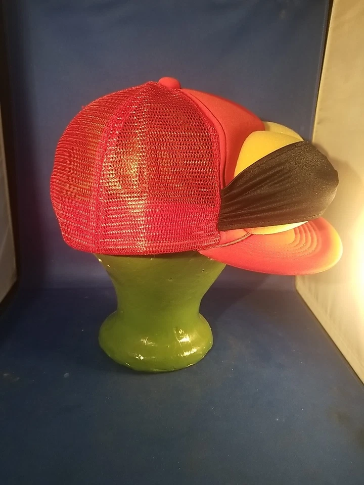 Bikini Cap Co. 3D foam BOOBS IN BIKINI Snapback Trucker Hat Mesh Red Joke - Image 2 of 4