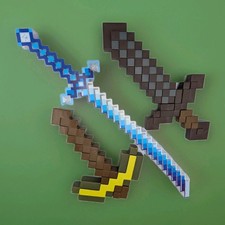 Minecraft Style LED Light Lot Sword Pickaxe Mattel Unbranded