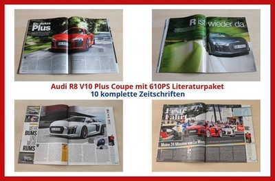 Audi R8 V10 Plus Coupe mit 610PS Literaturpaket - 10 komplette Zeitschriften