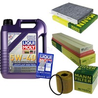 Mann Inspektionspaket 5L Liqui Moly 5W-40 FüR CitroëN Xsara Picasso 1.6 16V