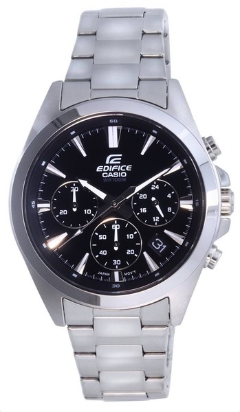 Casio Edifice Chronograph Quartz Schwarz Zifferblatt 100M EFV-630D-1AV Herrenuhr-image