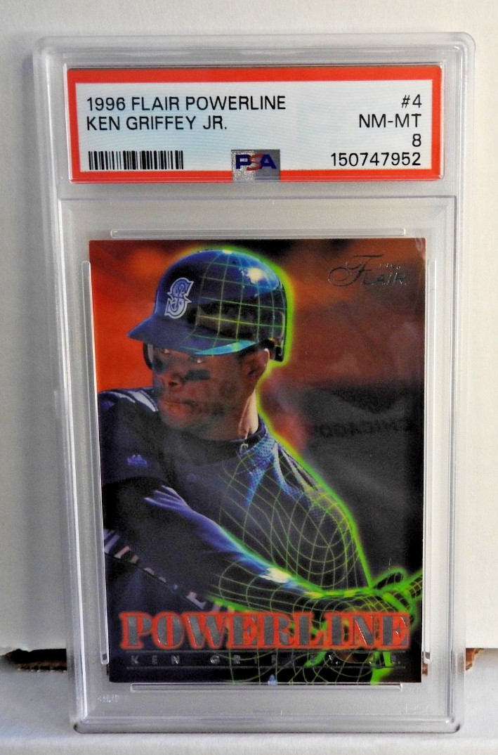 1996 Flair Powerline Insert SP #4 Ken Griffey Jr. Seattle Mariners PSA 8 NM-MT