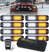 Grille Strobe Lights Kits for Trucks w/Controller, 8PCs High-Intensity LED Deck