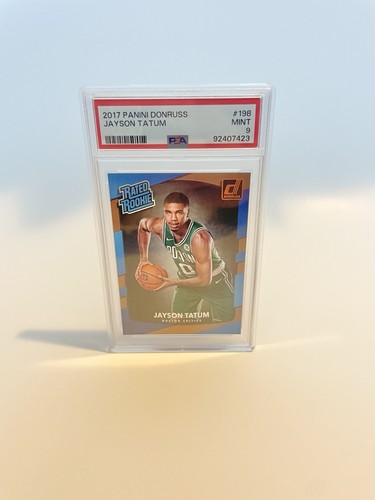 Panini Donruss 2017-18 Jayson Tatum Rated Rookie RC #198 Celtics PSA 9