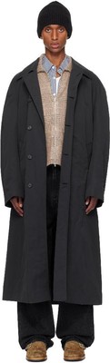 f*e様 our legacy collapse car coat 44 Our Legacy - Raglan Car Coat Soot Black Solaro
