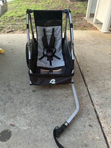 Retrospec Rover Kids Bike Trailer Child Trailer, Black, Rain Cover