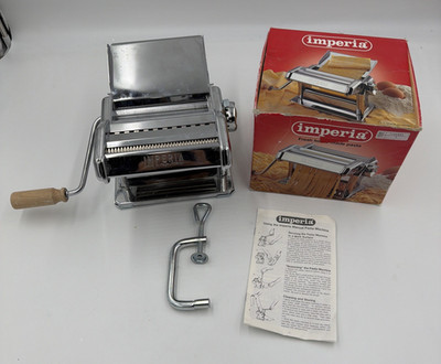 Imperia Pasta Making Machine Stainless Steel Made In Italy Deluxe New Open box