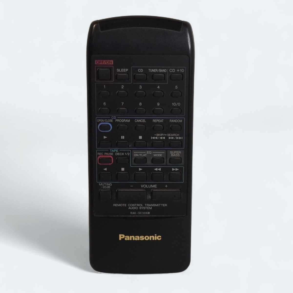 Genuine Panasonic Rak-sc306w CD Stereo System Remote for Sc-ch55