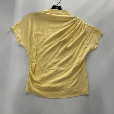 LINE & DOT Walker Draped Top Women's Size S Light Yellow