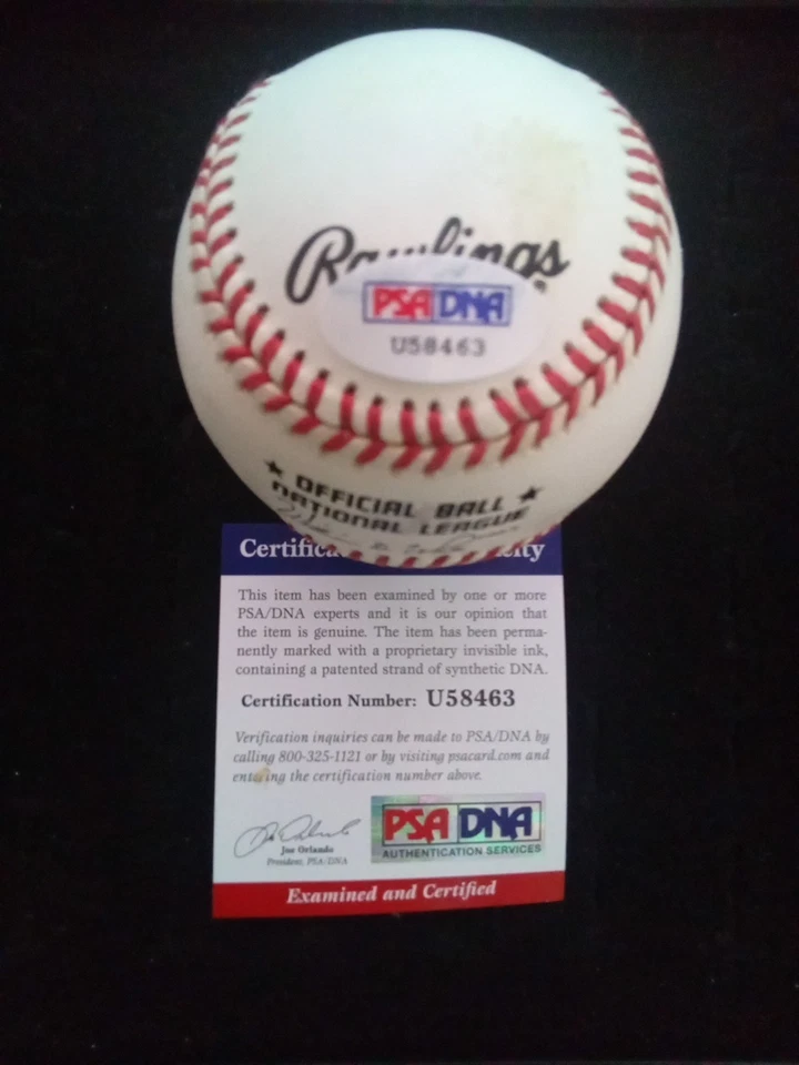 DAVE HOLLINS Autograph Baseball MLB Ball PSA COA PHILLIES ANGELS TWINS RED SOX - Image 3 of 4