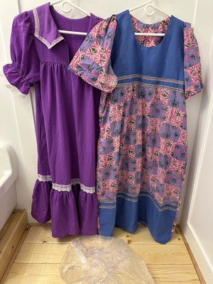  (2) Vintage Handmade Hawaiian Muumuu Size M