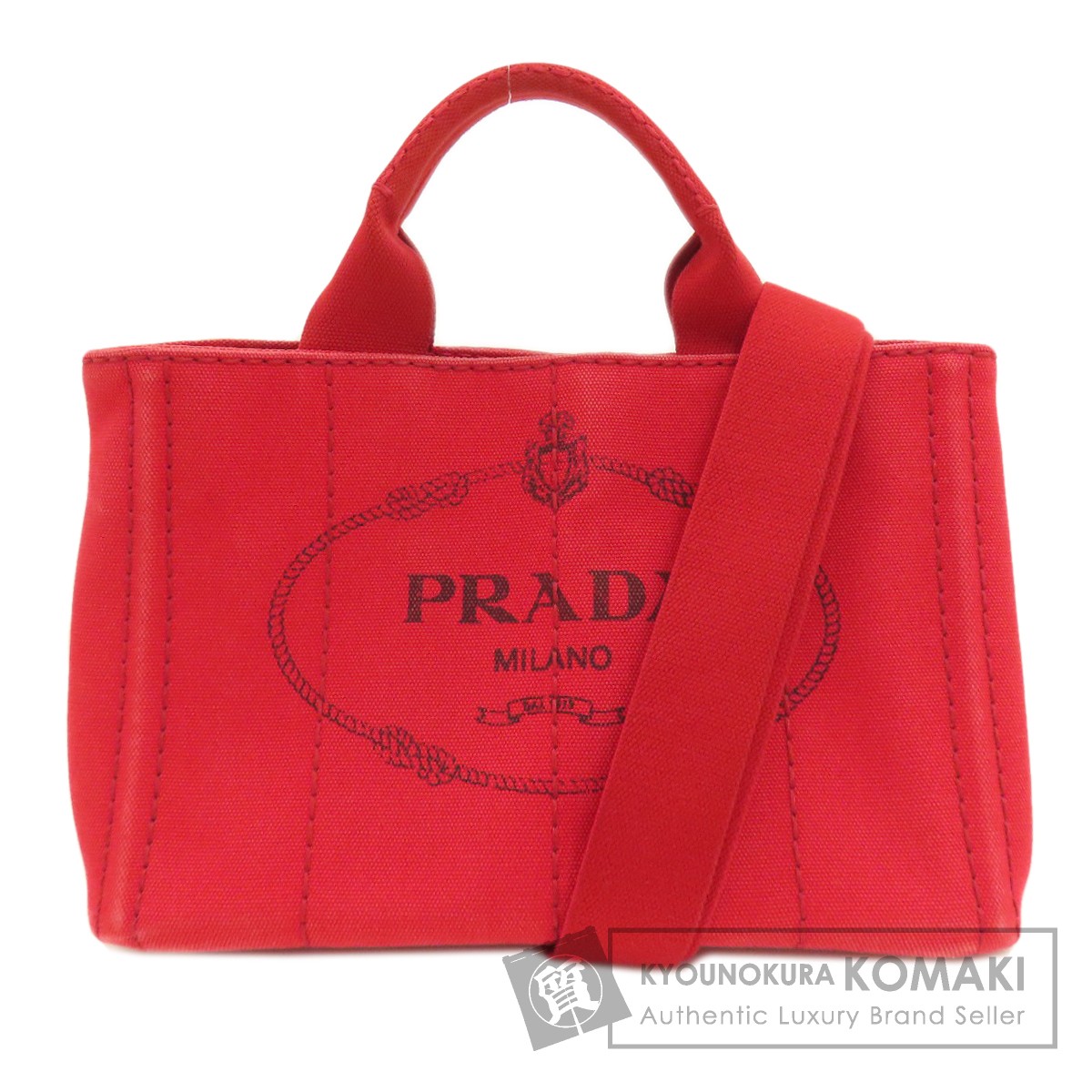 PRADA Canapa Mini 2WAY Handbag Canvas Ladies Used from japan