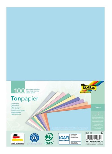 Bringmann Folia 6428 Gekleurd Papier Lila DIN A4 130 G/m² 100 Vellen Voor Ambachten En Creatief Ontwerp Van Kaarten Vensterfotos En Scrapbooking