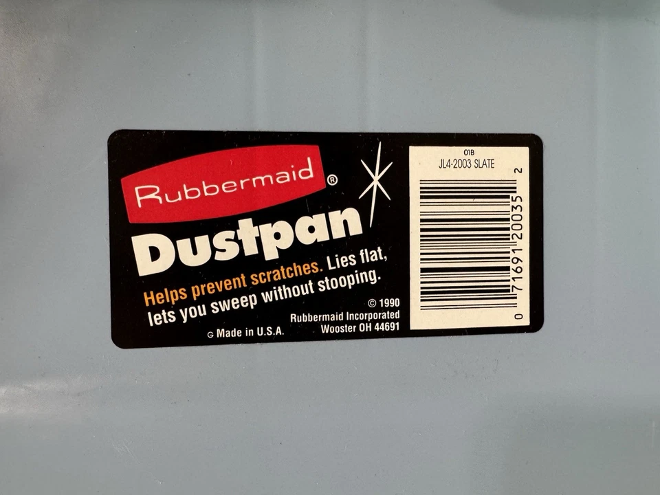 Винтажный Slate синий Rubbermaid пыли кастрюля 1990 пластиковый VGUC сделано в США - Изображение 2 из 4