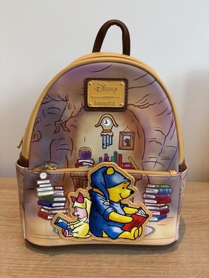 Loungefly Winnie Puuh Ferkel Lesen Mini Rucksack Tasche Neu mit Etikett