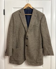 Sid Mashburn Men s Virgil No. 2 Brown Houndstooth Tweed Sports Coat Size 46R US