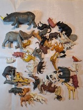 Vintage Plastic Farm Zoo Toy Animal Bundle Figures Retro Collection Job Lot