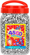Pony Beads, 4500Pcs 6X9Mm, Wholesale Beads, Bracelets Jewelry Making, Arts Cra