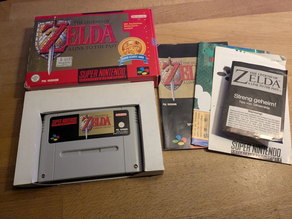The Legend of Zelda A Link to the Past Super Nintendo SNES Boxed PAL CIB OVP - Bild 1 von 4